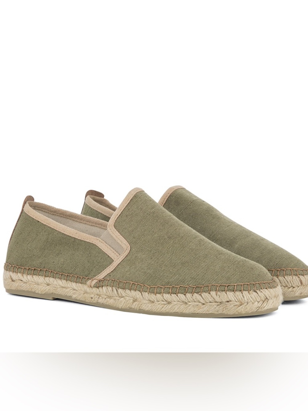 Toni Pons Dallas Espadrille Slip Ons in Khaki  7 NWOB